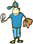 Boy playing baseball